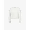 Lululemon Womens Bone Softstreme Oversized Cropped Crewneck Jersey Sweatshirt In Bone