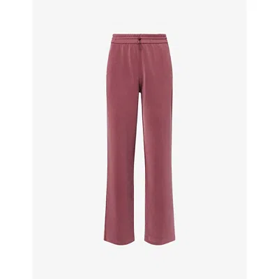 Lululemon Womens Burgundy Bay Softstreme High-rise Straight-leg Stretch-woven Trousers In Pink