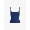 Lululemon Womens Club Blue Wundermost Ultra-soft Nulu™ Spaghetti-strap Adjustable Jersey Cami Top Xl In Blue