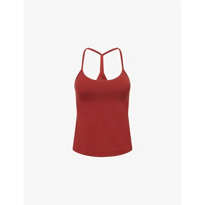 Lululemon Womens  Flow Y Light-support Tank Top In Red