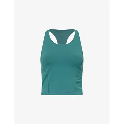 Lululemon Womens Deep Marina Wunder Train Racrbck Tnk In Green