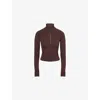 Lululemon Womens Espresso Define Cropped Nulu Stretch-woven Jacket In Brown