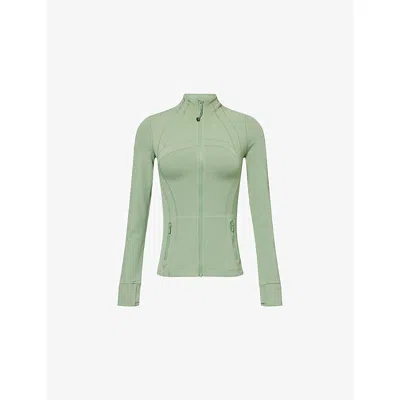 Lululemon Womens Desert Green Define High-neck Stretch-woven Jacket