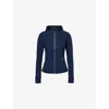 Lululemon Womens Define Nulu Hooded Stretch-woven Jacket True Navy Mirror Silver