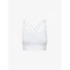 Lululemon Energy Ribbed Stretch Sports Bra In White
