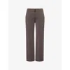 Lululemon Softstreme High-rise Straight-leg Cropped Pants In Espresso
