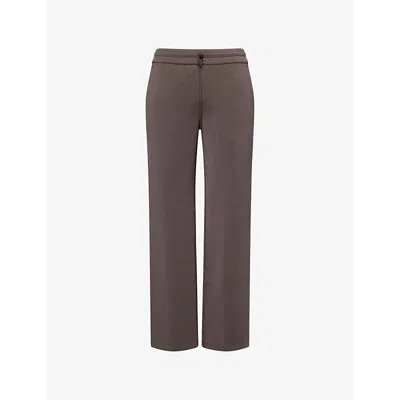 Lululemon Softstreme High-rise Straight-leg Cropped Pants In Espresso