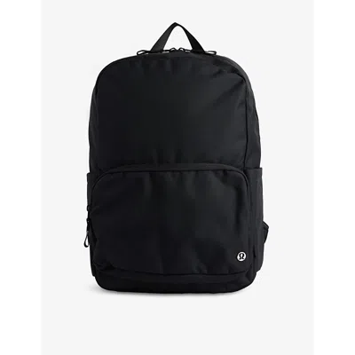 Lululemon Womens Everywhere Branded Recycled-polyester Backpack Black