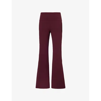 Lululemon Womens Garnet Groove Shr Nulu Flared Straight-leg High-rise Stretch-woven Leggings