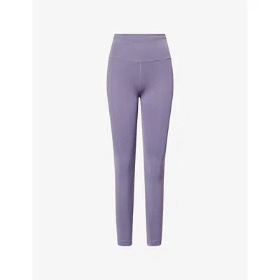 Lululemon Womens Grape Mist Wunder Train Hr Tight 28'' High-rise Gym Leggings In Purple