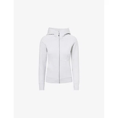 Lululemon Womens Heath Core Ultra L/grey Scuba Full-zip Cotton-jersey Hoody
