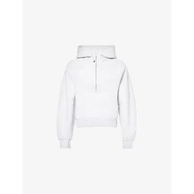 Lululemon Womens  Scuba Half-zip Cotton-blend Hoody In Heather Core Ultra L/gry