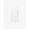 Lululemon Womens Lavender Frost Ruched Racerback Flared Stretch-woven Top Xl