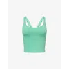 Lululemon Womens Light Bergamot Dynamic Padded-cup Stretch-woven Top