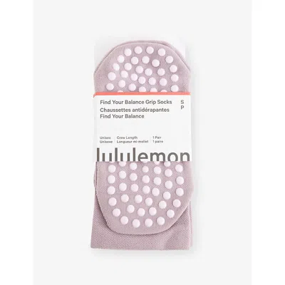 Lululemon Womens Find Your Balance Grip Mesh Socks Lotus Lavender In Pink