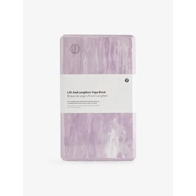 Lululemon Womens Lift And Lengthen Yoga Block Ltus Lvndr/lilc Ply/wht In Purple