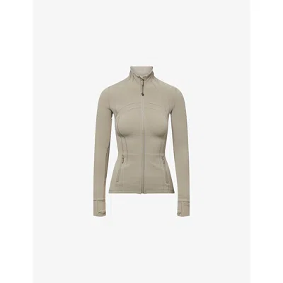 Lululemon Womens Warm Ash Grey Define High-neck Stretch-woven Jacket In Gray