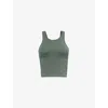 Lululemon Womens Ebb To Street Ribbed Woven Top Dark Forest In Dark Forest