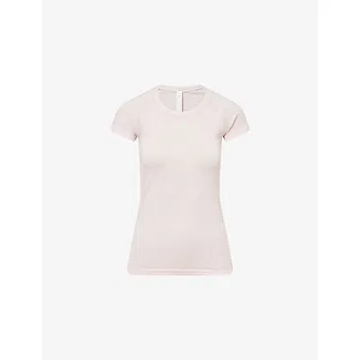 Lululemon Womens Pink Pearl/pink Pearl Swiftly Tech 2.0 Short-sleeve Training Top In Neutral