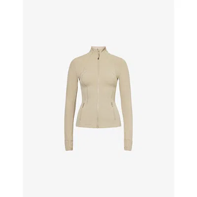 Lululemon Womens Define Slim-fit Stretch-jersey Jacket Sheer Oak
