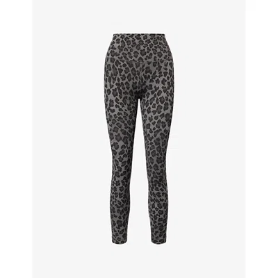 Lululemon Womens True Leopard Black Multi Align 25 High-rise Workout Leggings In Gray