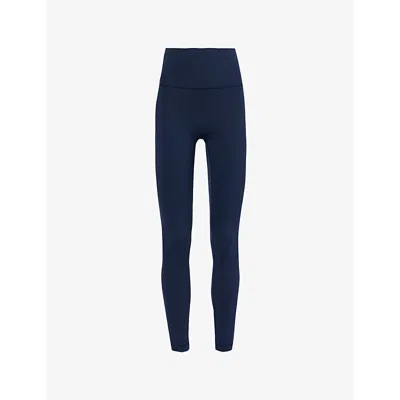 LULULEMON WOMENS TRUE NAVY WUNDER TRAIN HIGH-RISE 25' STRETCH-WOVEN LEGGINGS