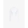 Lululemon Womens White Define Nulu™ Cropped Stretch-woven Jacket In White