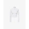 Lululemon Womens White Nulu Define Cropped Stretch-woven Jacket In White