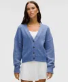 Lululemon Wool-blend Button-up Cardigan In Blue