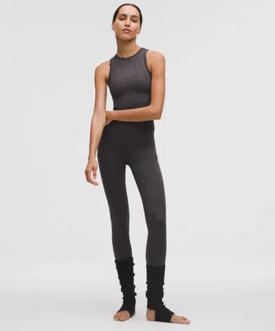 Lululemon Wool-blend Cable-knit Leg Warmers In Black