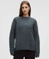 Lululemon Wool-blend Cable-knit Sweater In Gray
