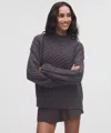 Lululemon Wool-blend Cable-knit Sweater In Gray