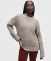 Lululemon Wool-blend Cable-knit Sweater In Neutral