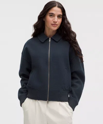Lululemon Wool-blend Collared Jacket In Blue