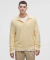 Lululemon Wool-blend Ribbed Polo Shirt In Neutral
