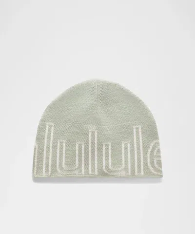 Lululemon Wordmark Merino Wool Skull Beanie In Green