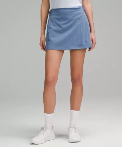 Lululemon Wrap-front Mid-rise Golf Skirt In Blue