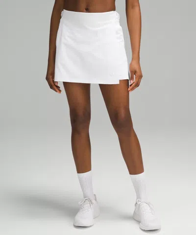 Lululemon Wrap-front Mid-rise Golf Skirt In White