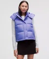 Lululemon Wunder Puff 600-down-fill Cropped Vest In Purple