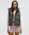 Lululemon Wunder Puff 600-down-fill Cropped Vest In Green