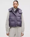 Lululemon Wunder Puff 600-down-fill Cropped Vest In Purple