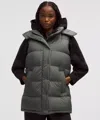 Lululemon Wunder Puff 600-down-fill Mid-length Vest In Gray