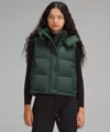 Lululemon Wunder Puff Cropped Vest In Green
