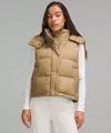 Lululemon Wunder Puff Cropped Vest In Brown