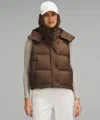 Lululemon Wunder Puff Cropped Vest In Gold