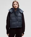 Lululemon Wunder Puff Cropped Vest In Blue