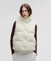 Lululemon Wunder Puff Cropped Vest Textured Fleece In White