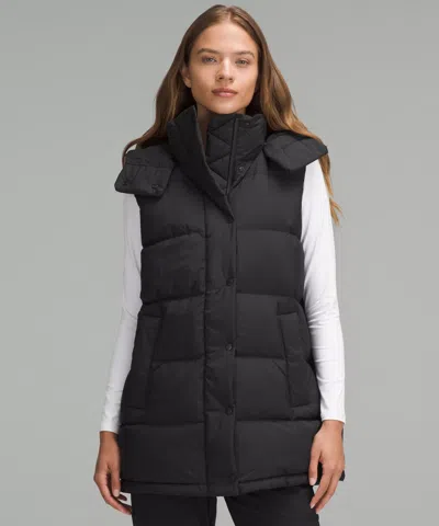 Lululemon Wunder Puff Mid-length Vest In Black