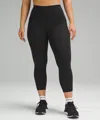 Lululemon Wunder Train Contour Fit High-rise Crop 23" In Black