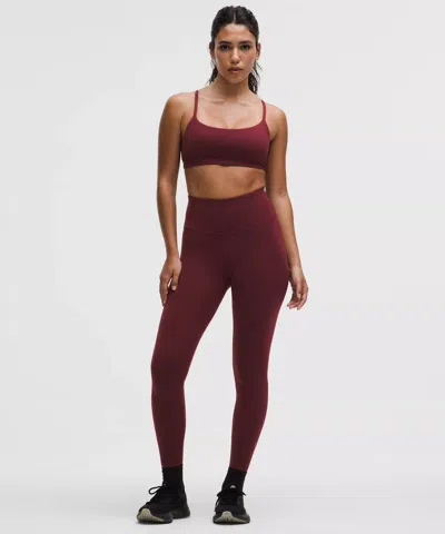 Lululemon Wunder Train Contour Fit High-rise Tight 28" In Burgundy